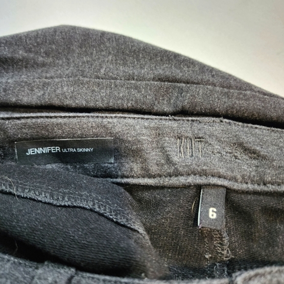 Kut From The Kloth JENNIFER Ultra Skinny Pants Size 6 Dark Grey - Picture 4 of 4